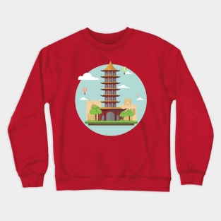 the asian tower Crewneck Sweatshirt